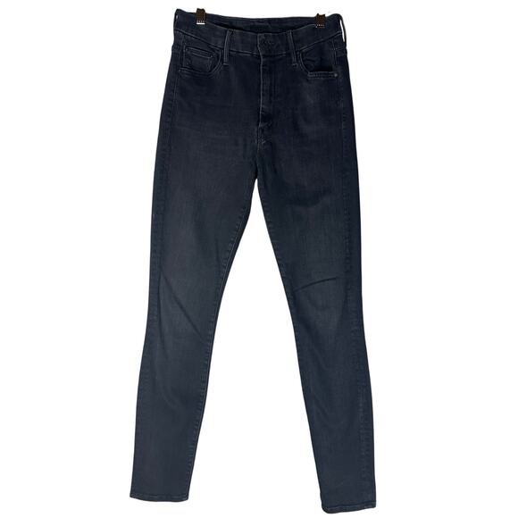 Mother High Waisted Looker Jeans in Blackbird Sz 27 Stretchy Skinny Ankle *Flaw - Picture 1 of 12